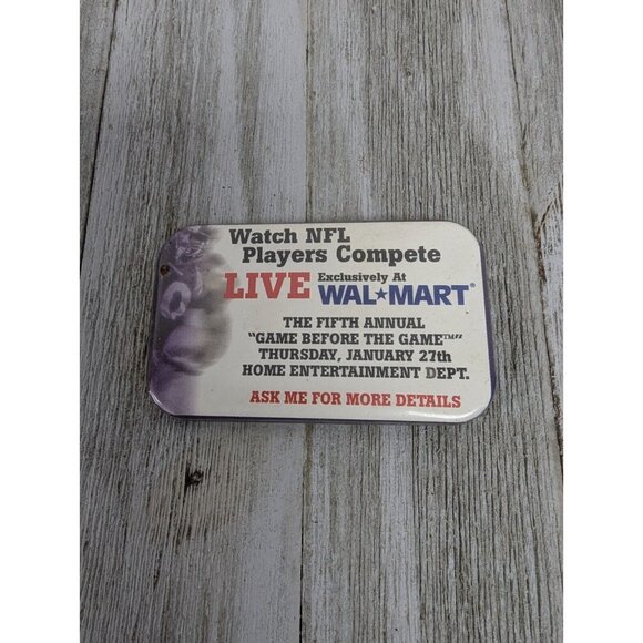 Other - Watch NFL Players Compete Live Wal-Mart Pinback Button Pin #2
